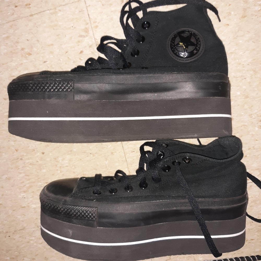 👟Converse double platform sneakers